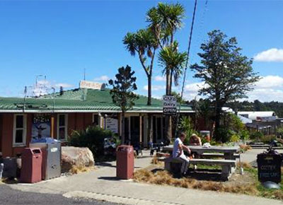 Exterior of Macrocarpa Cafe at National Park Village