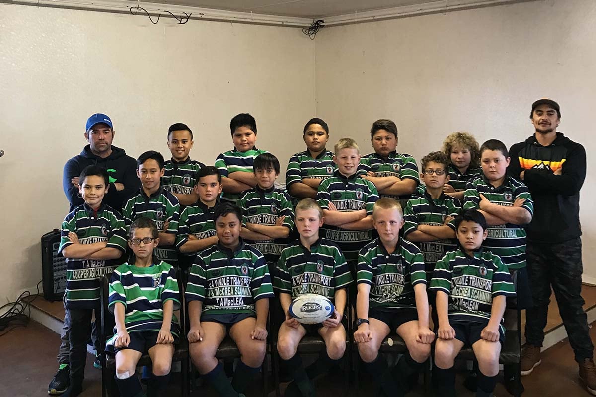 Abel & his Ruapehu Rugby team