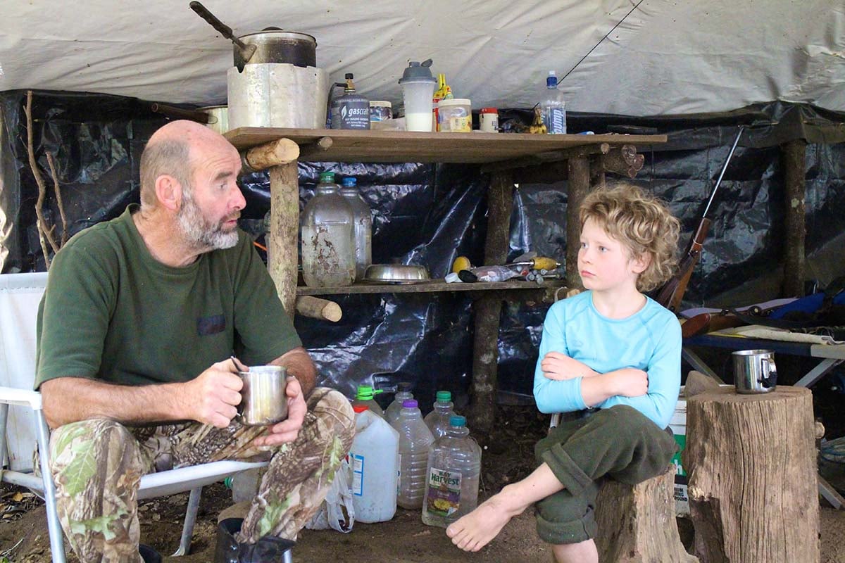 Uncle Pete & Abel having a serious chat up the bush