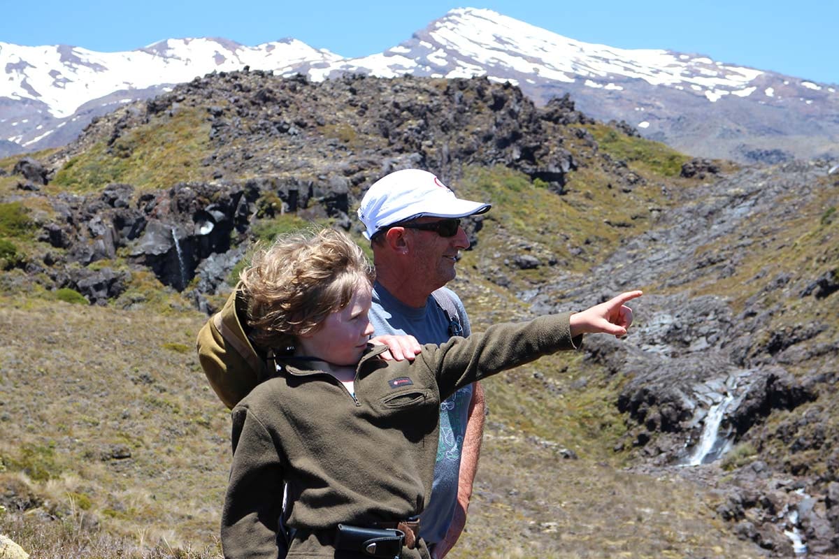 Abel & Uncle Barry out there enjoying the mountain