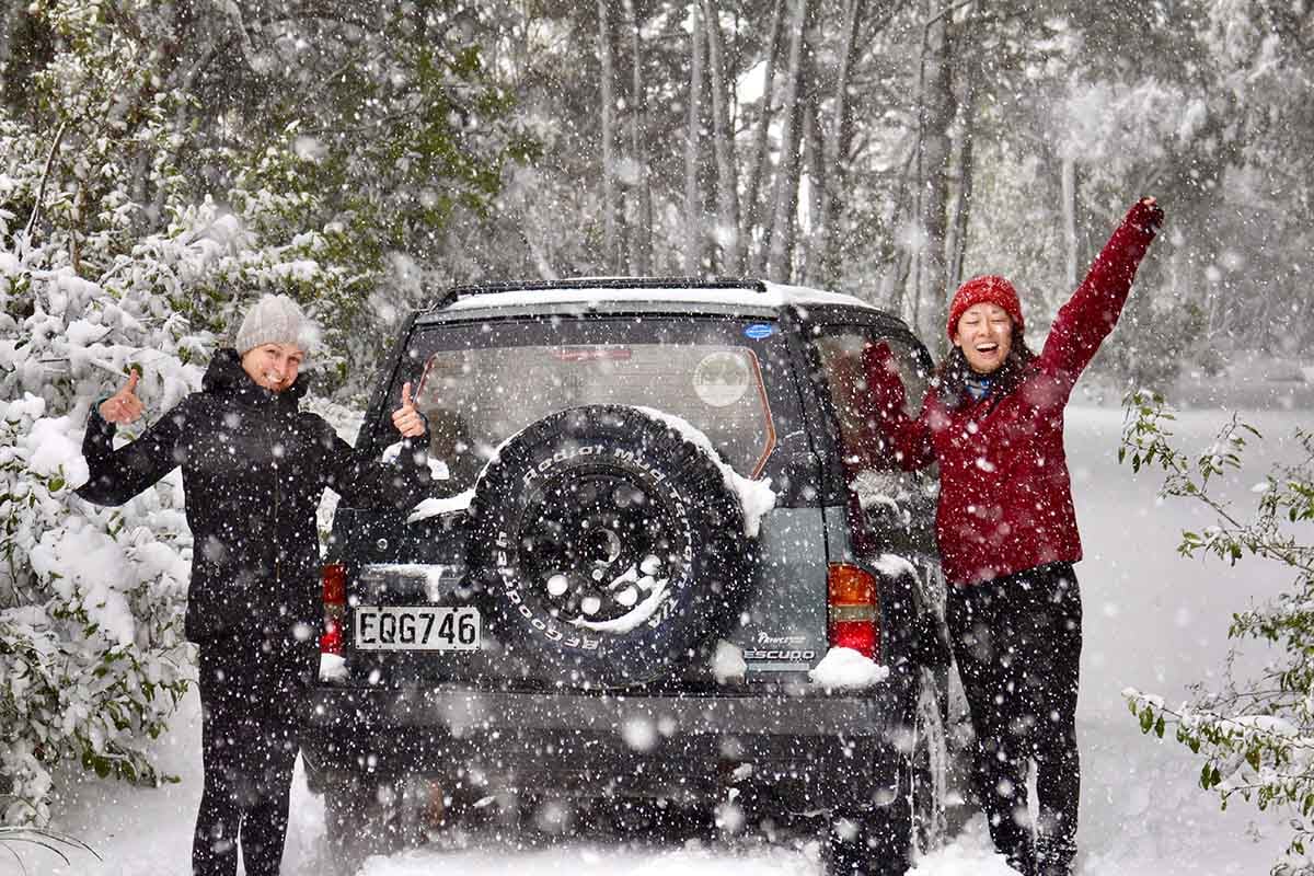 Discovery Team out enjoying a snowy day