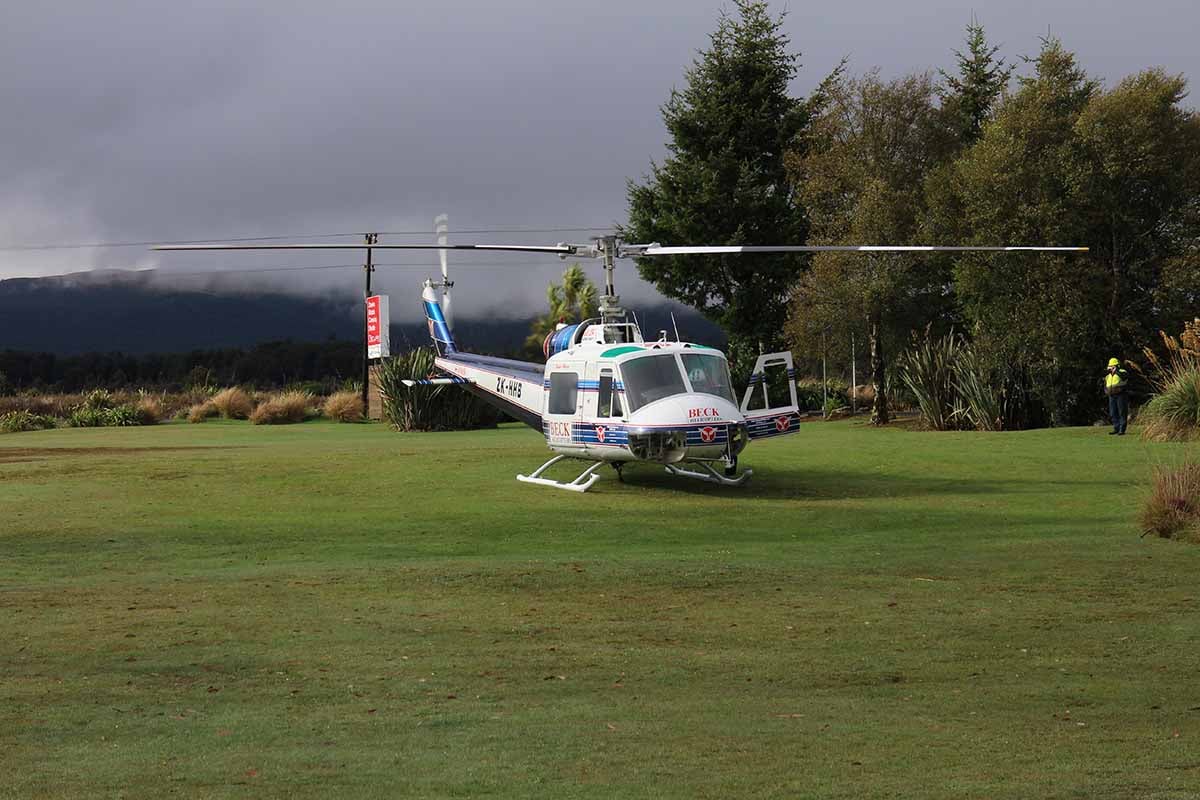 Beck Helicopters ZK-HHB at Discovery helipad Tongariro