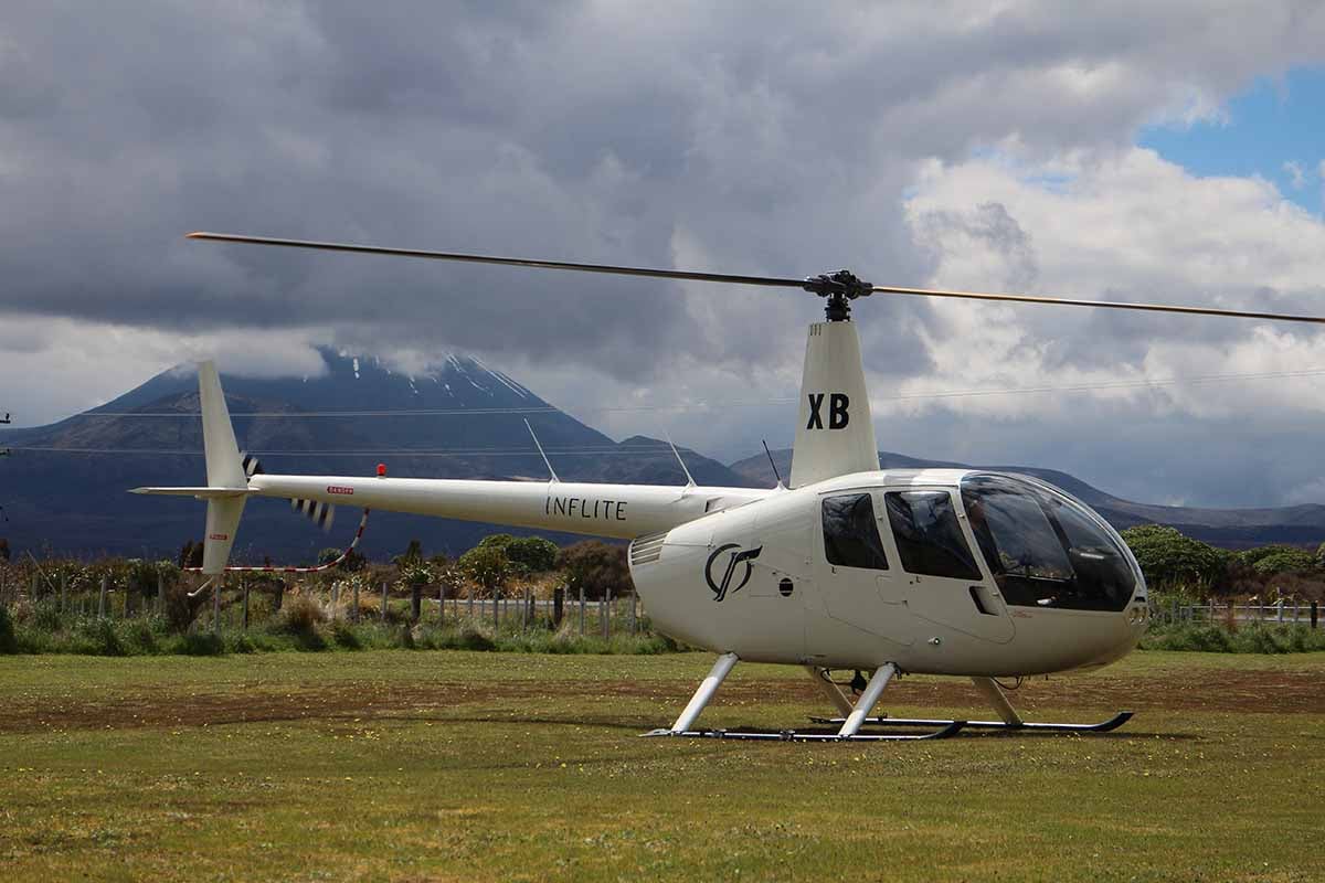 Inflite ZK-HXB at Discovery Lodge helipad