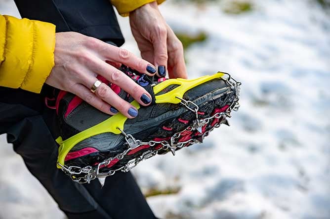 Crampons needed for the Tongariro Alpine Crossing during winter