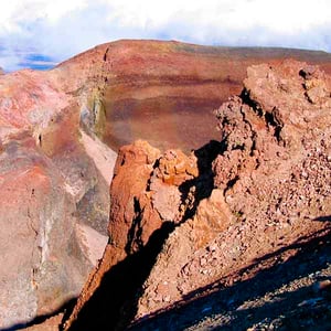 The volcanic Red Crater of Mt Tongariro