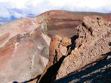 The volcanic Red Crater of Mt Tongariro